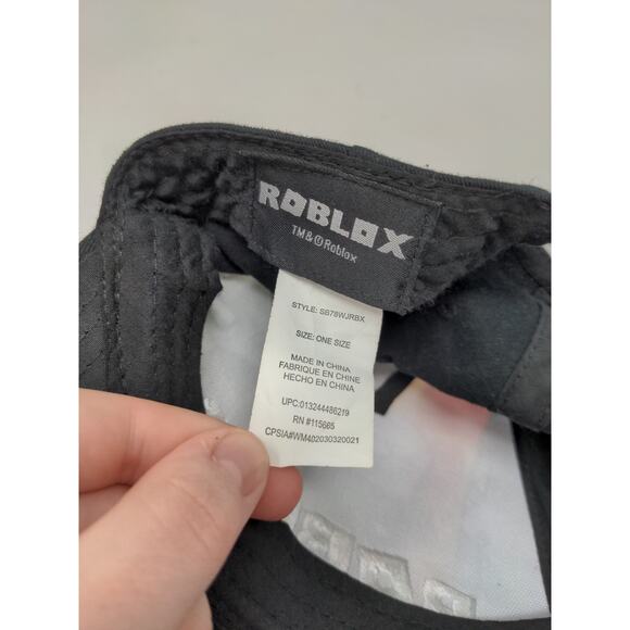 Youth Roblox Snapback Hat One Size Black Embroidered Spell Out - Picture 10 of 10